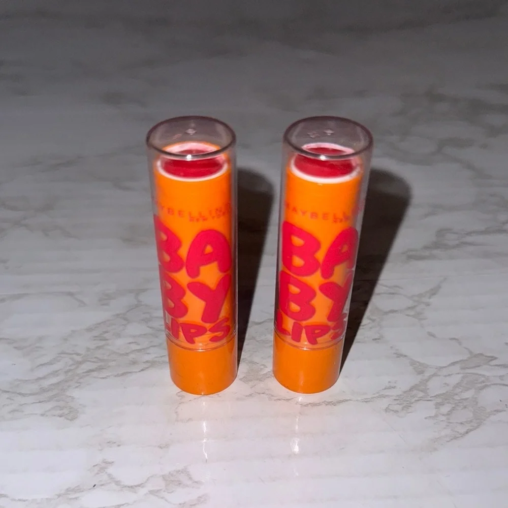 Maybelline Baby‎ Lips Lip Balm - cherry me 15 set of 2 Y2K girlypop chapstick
